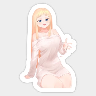 Sweater Blonde Girl Sticker